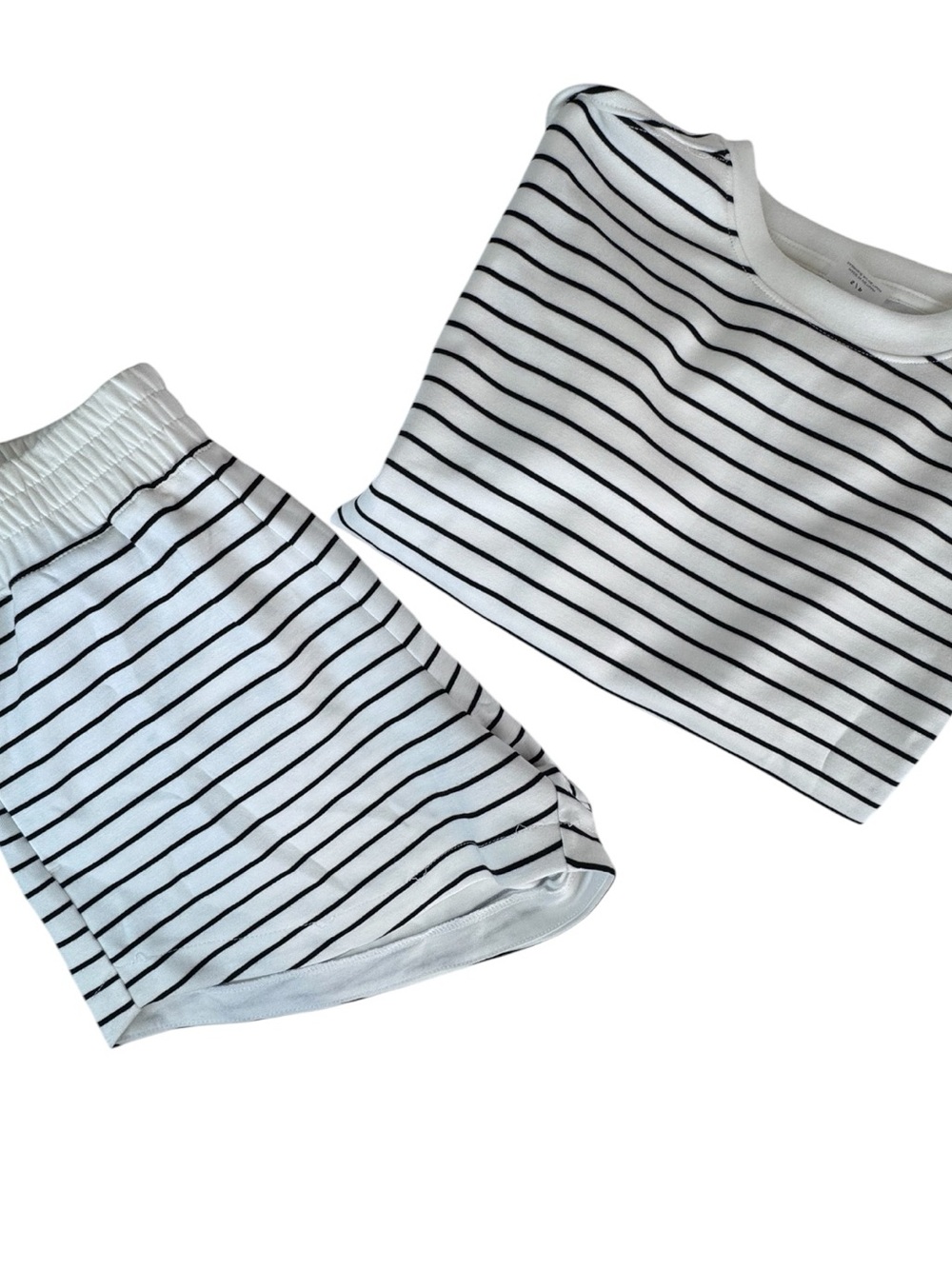 NEW Danskin SET black stripe Sweatshirt Shorts Size S